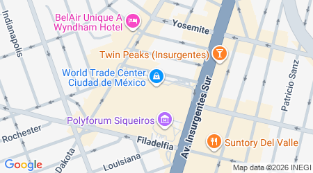 Mapa ubicación World Trade Center Ciudad de México
